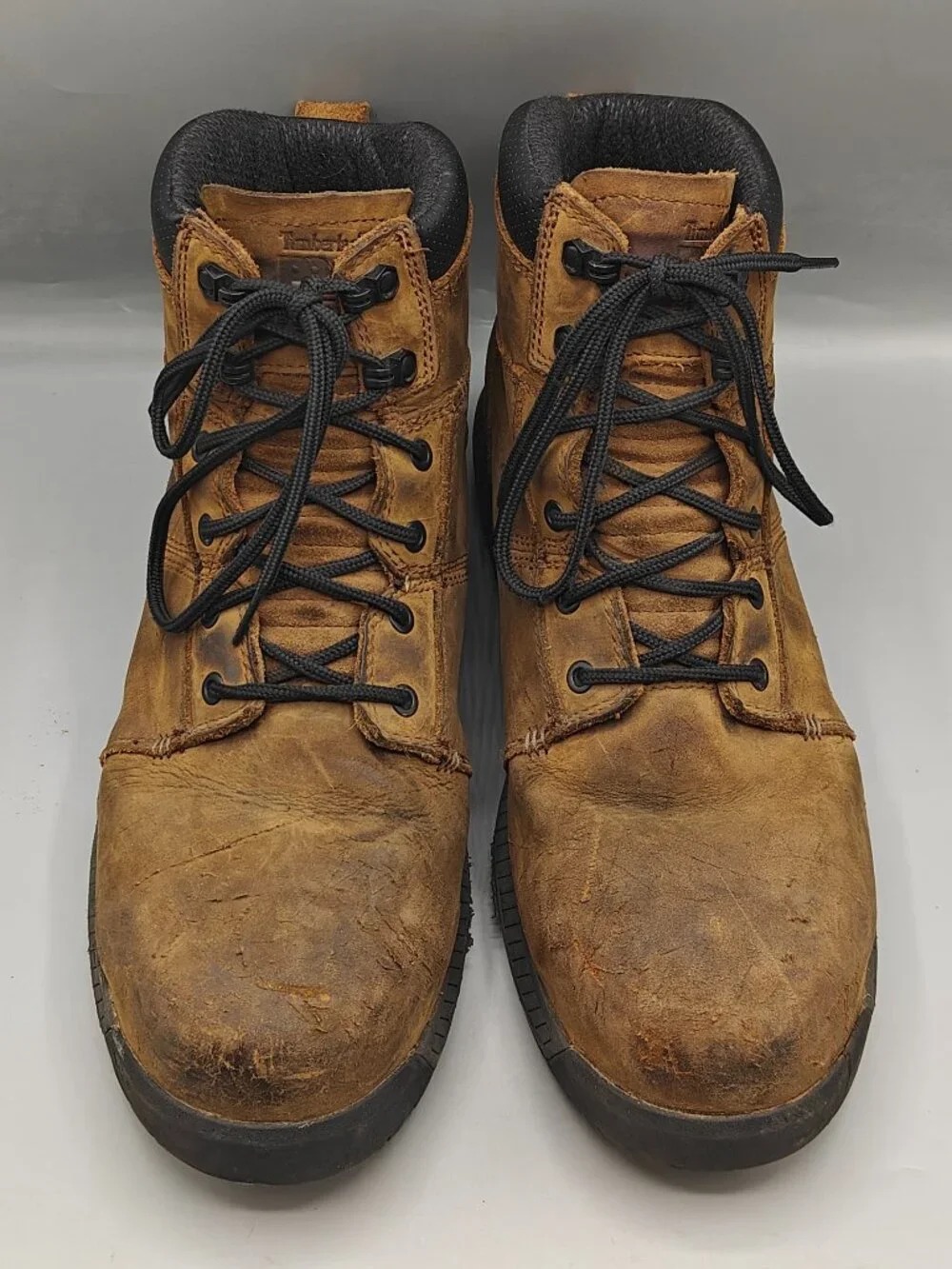 Timberland PRO Montauk 6 Inch Steel Toe Brown Leather Work Boots Men's Size 12M